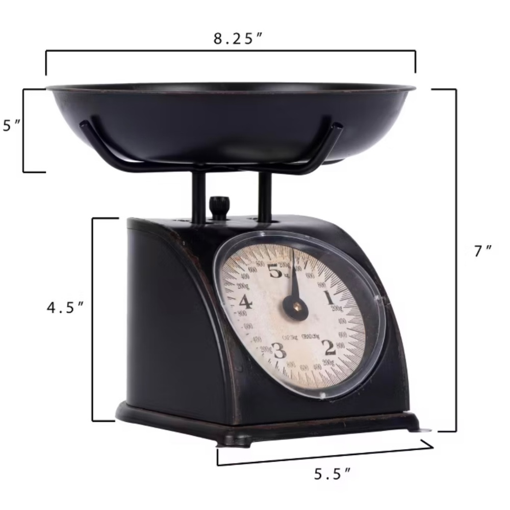 Scale Antique Style Decorative Black Brown - Picture 2 of 5